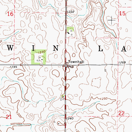 Topographic Map of Township of Twin Lake, IA