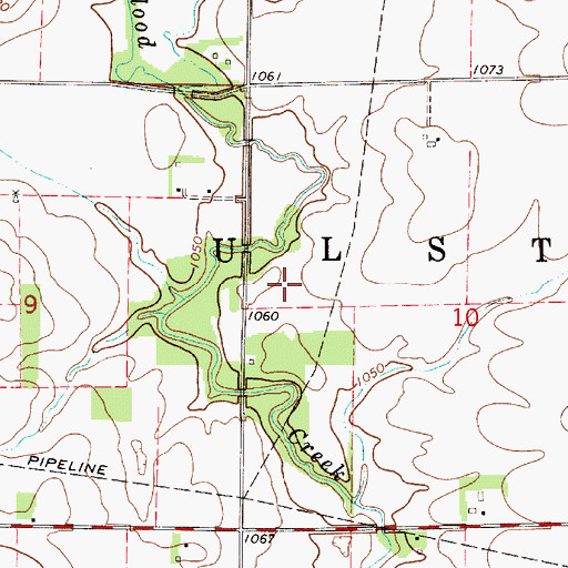 Topographic Map of Township of Ulster, IA