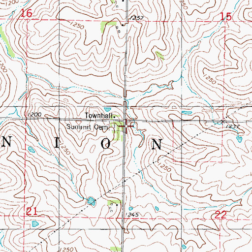 Topographic Map of Township of Union, IA