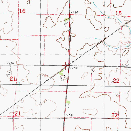 Topographic Map of Township of Union, IA