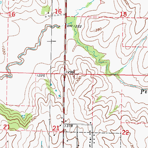 Topographic Map of Township of Union, IA