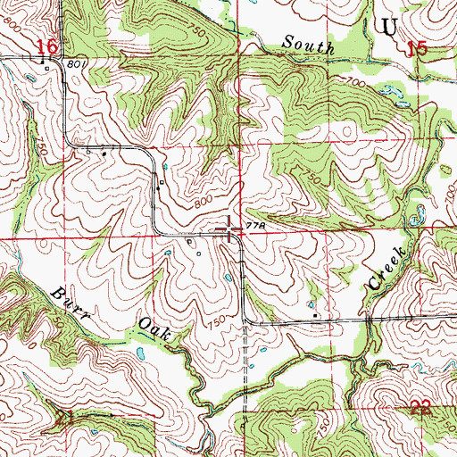Topographic Map of Township of Union, IA