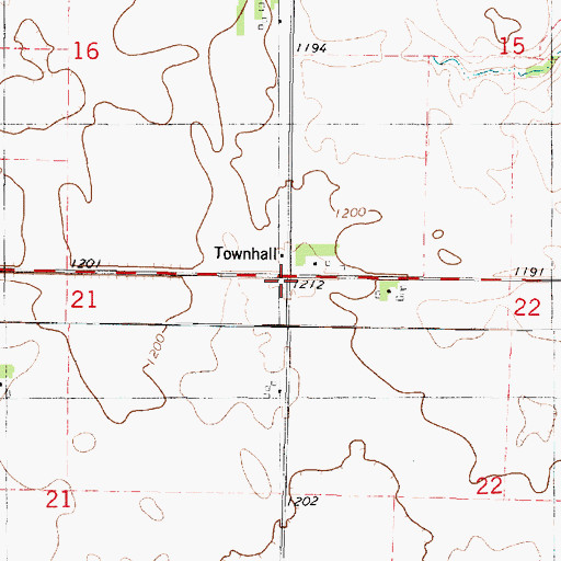 Topographic Map of Township of Union, IA