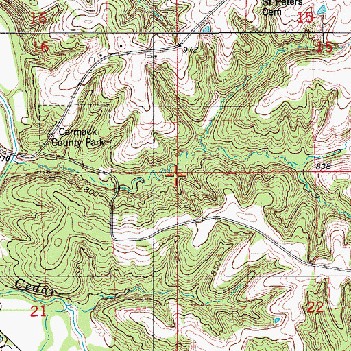 Topographic Map of Township of Union, IA