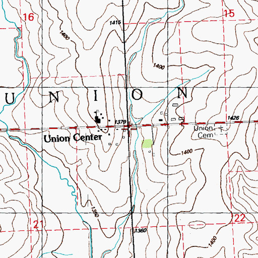 Topographic Map of Township of Union, IA