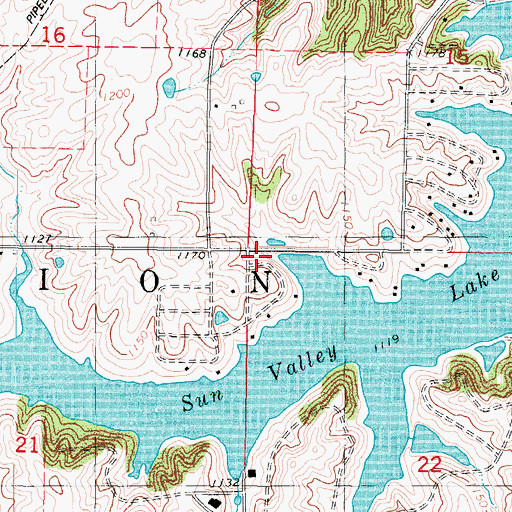 Topographic Map of Township of Union, IA