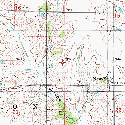 Topographic Map of Township of Union, IA