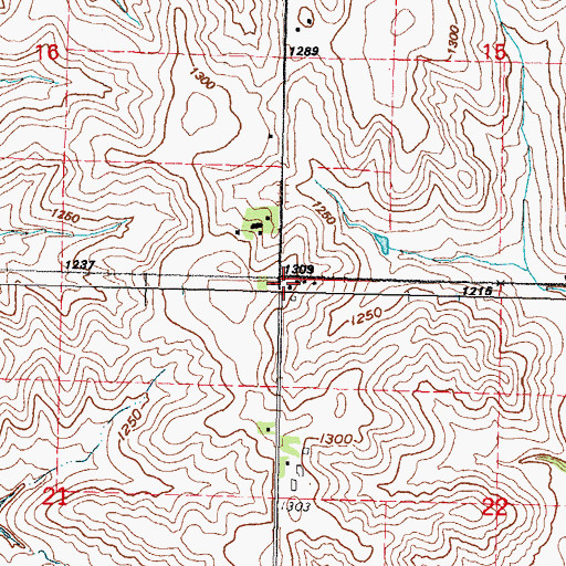 Topographic Map of Township of Valley, IA