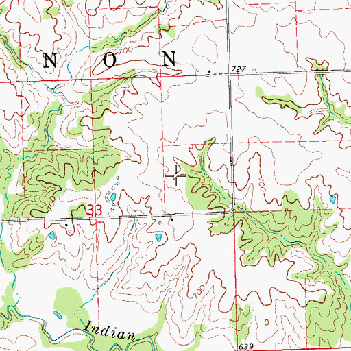 Topographic Map of Township of Vernon, IA