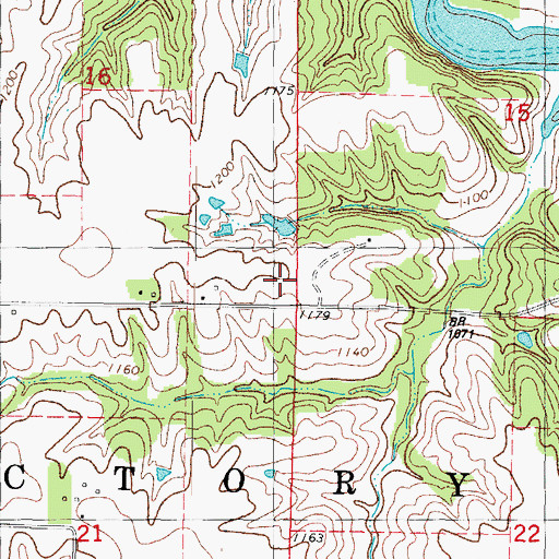 Topographic Map of Township of Victory, IA