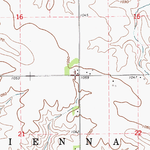 Topographic Map of Township of Vienna, IA