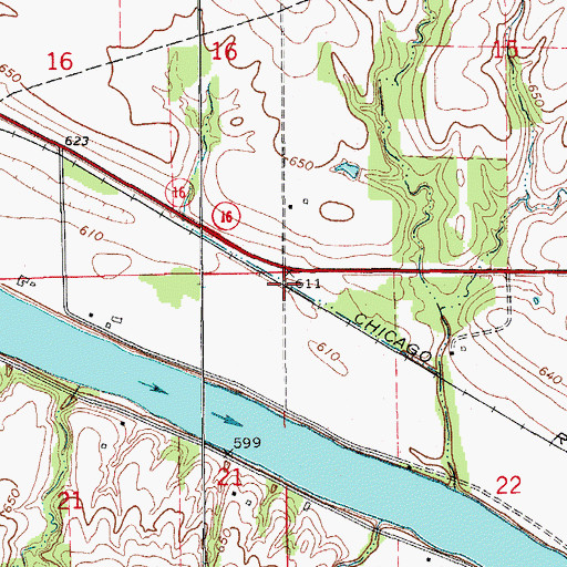 Topographic Map of Township of Village, IA