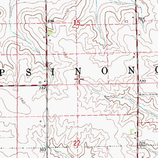 Topographic Map of Township of Wapsinonoc, IA
