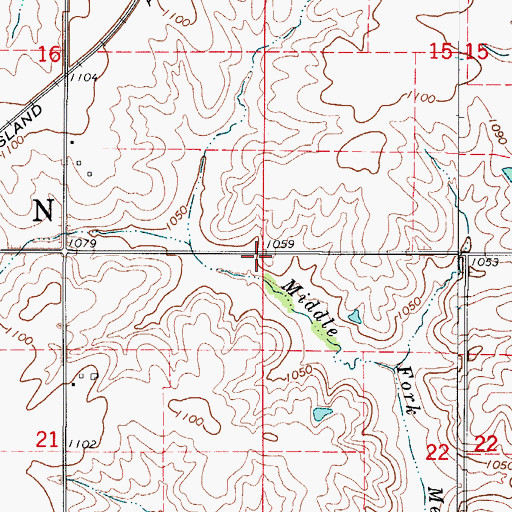 Topographic Map of Township of Warren, IA
