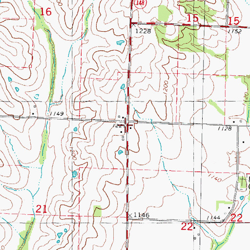 Topographic Map of Township of Washington, IA