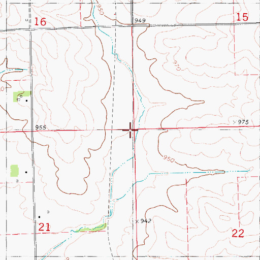 Topographic Map of Township of Washington, IA