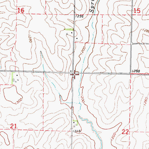 Topographic Map of Township of Washington, IA