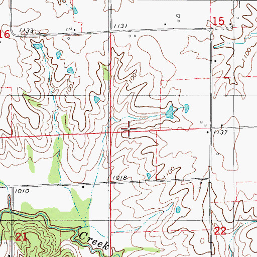 Topographic Map of Township of Washington, IA