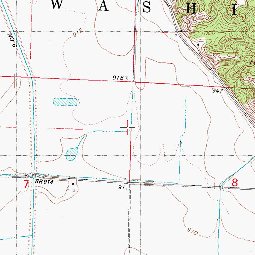 Topographic Map of Township of Washington, IA