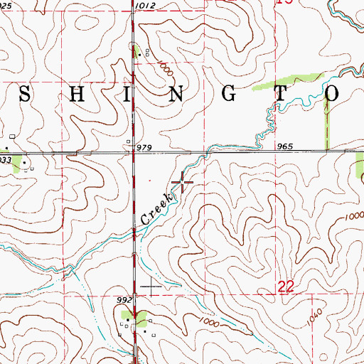 Topographic Map of Township of Washington, IA