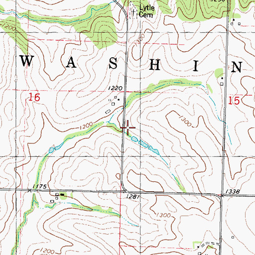 Topographic Map of Township of Washington, IA