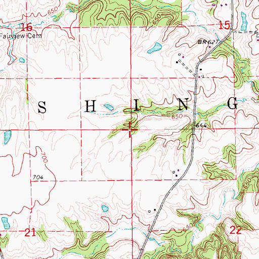 Topographic Map of Township of Washington, IA