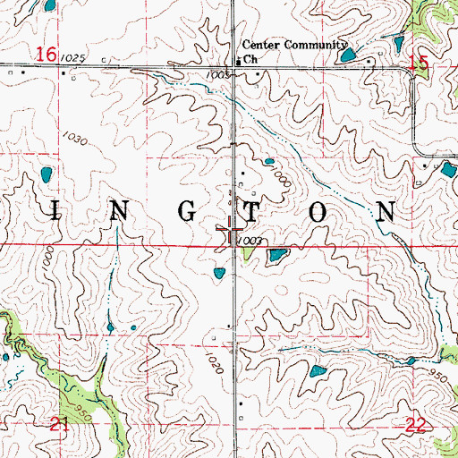 Topographic Map of Township of Washington, IA