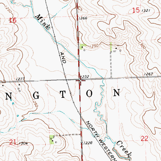 Topographic Map of Township of Washington, IA
