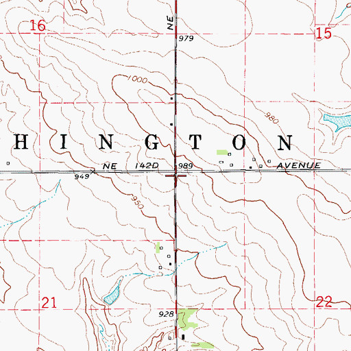 Topographic Map of Township of Washington, IA