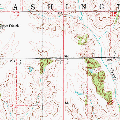 Topographic Map of Township of Washington, IA