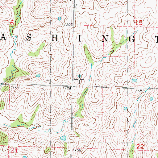 Topographic Map of Township of Washington, IA