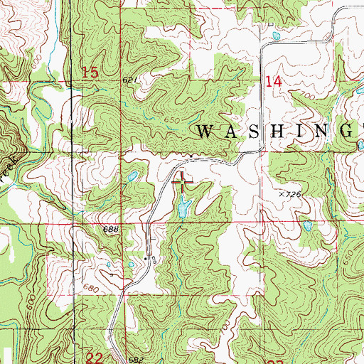 Topographic Map of Township of Washington, IA