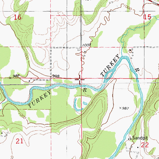 Topographic Map of Township of Washington, IA