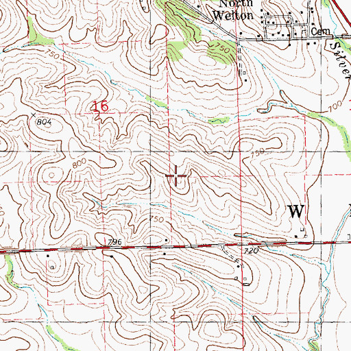 Topographic Map of Township of Welton, IA
