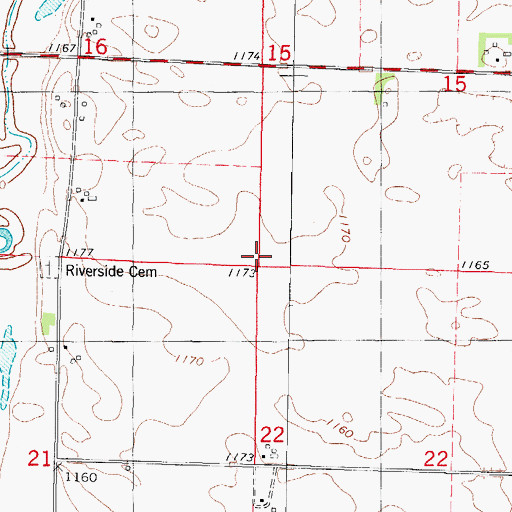 Topographic Map of Township of West Bend, IA