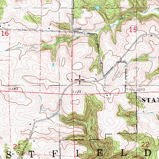 Topographic Map of Township of Westfield, IA
