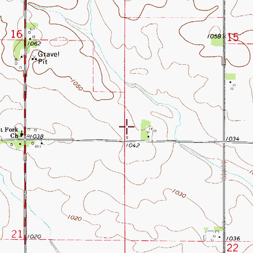 Topographic Map of Township of West Fork, IA