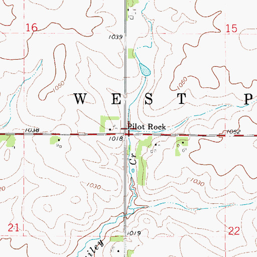 Topographic Map of Township of West Point, IA