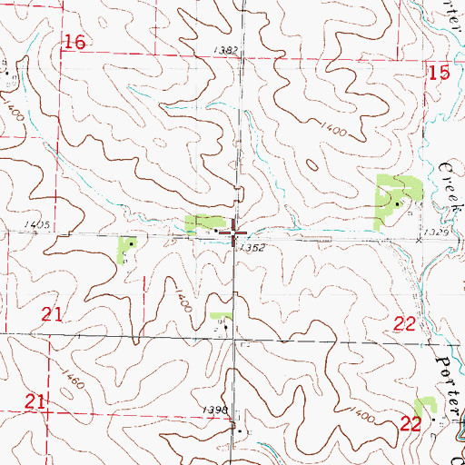 Topographic Map of Township of Wheeler, IA