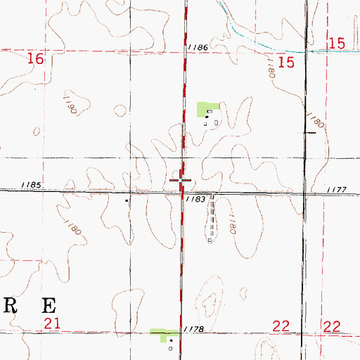 Topographic Map of Township of Whittemore, IA