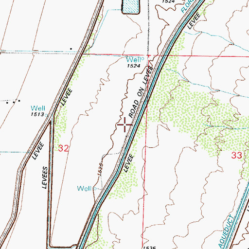Topographic Map of Florence Casa Grande Canal, AZ