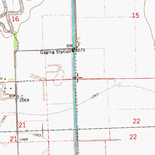 Topographic Map of Township of Willow, IA
