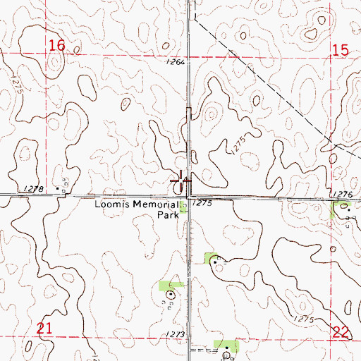 Topographic Map of Township of Wisner, IA