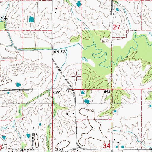 Topographic Map of Township of Wyacondah, IA