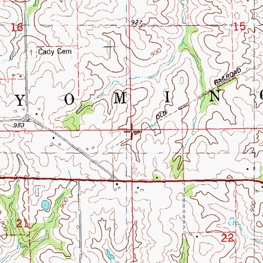 Topographic Map of Township of Wyoming, IA