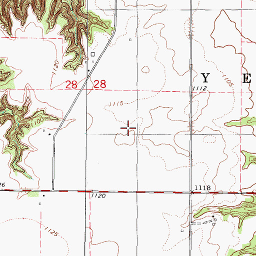 Topographic Map of Township of Yell, IA