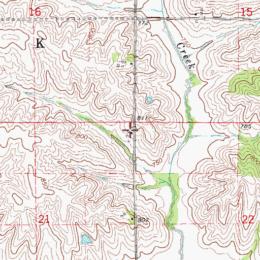 Topographic Map of Township of York, IA