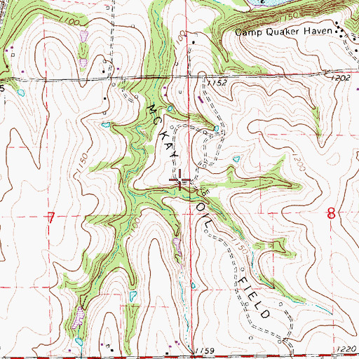 Topographic Map of McKay Oil Field, KS
