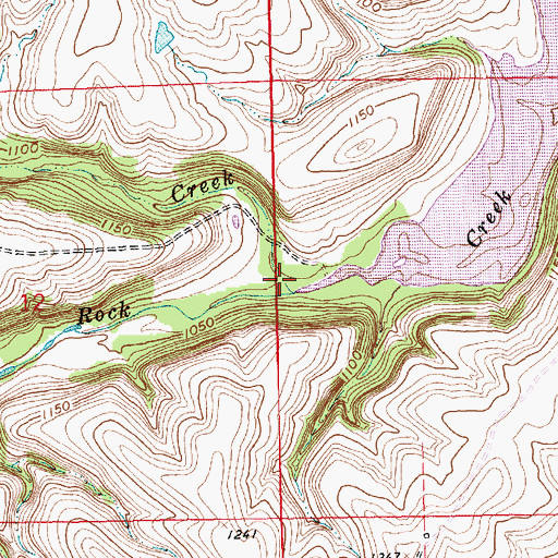 Topographic Map of Donahue Creek, KS