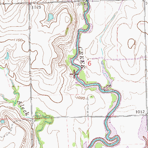 Topographic Map of Little Beaver Creek, OK